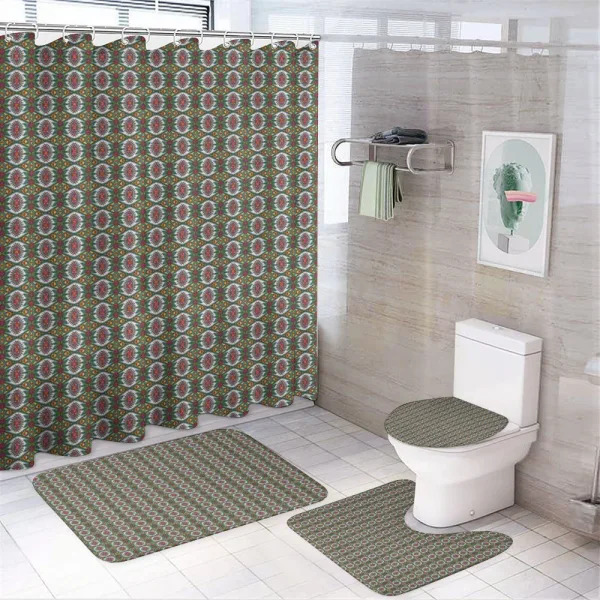 Leafs on a shower curtain