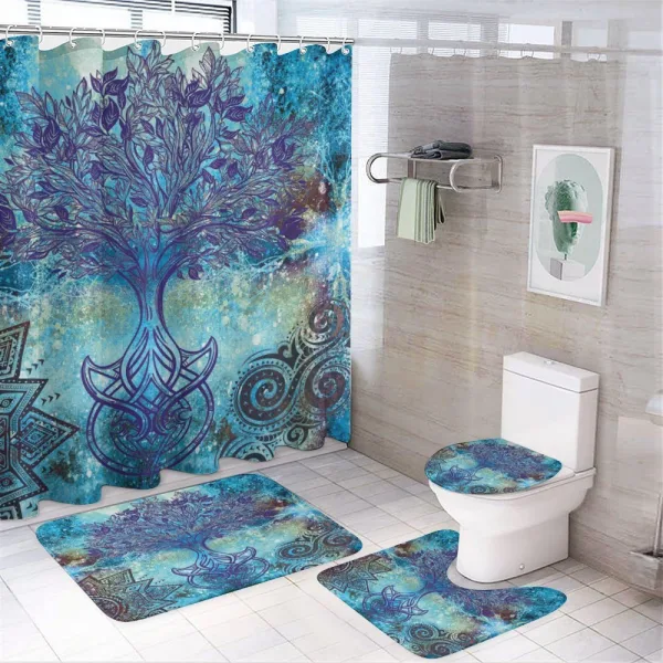 Mandala Trees on a shower curtain