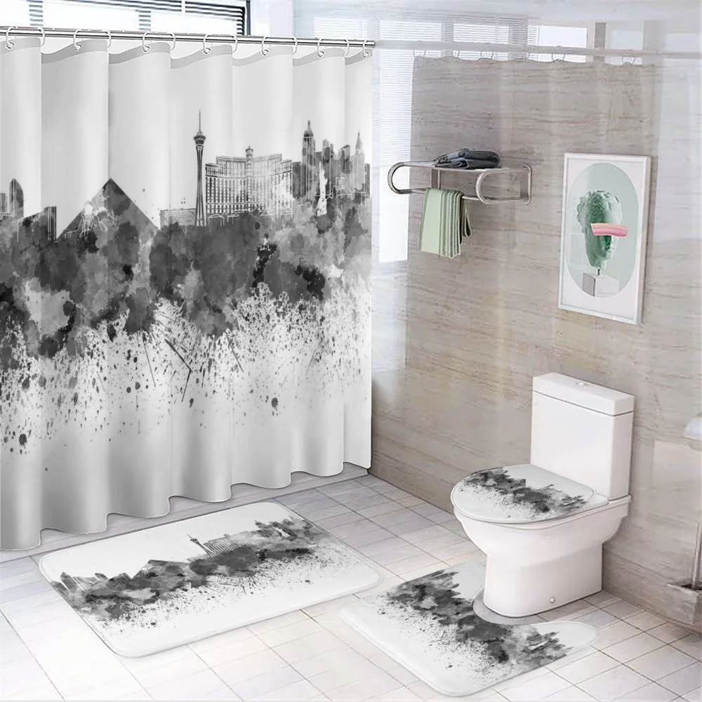 Monochrome Vegas Skyline — Your design