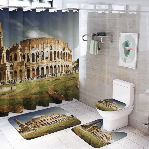 Monument Ruins on a shower curtain