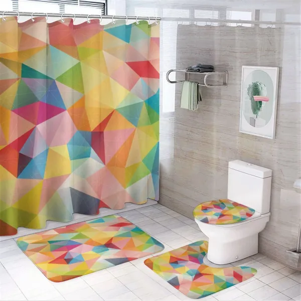 Polygonal Arrangement on a shower curtain