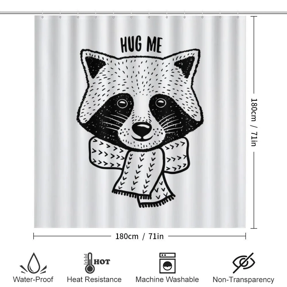 Raccoon with Hug Me Words — Detail 2