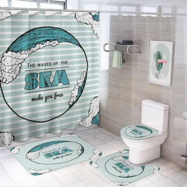 Sea Make You Free on a shower curtain