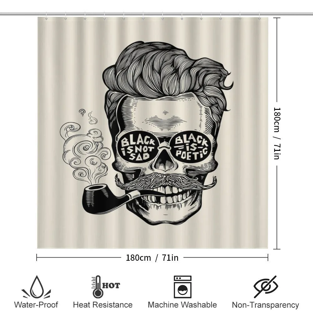 Skull with Pipe Glasses — Detail 2