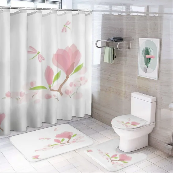 Soft Magnolia Leaves on a shower curtain