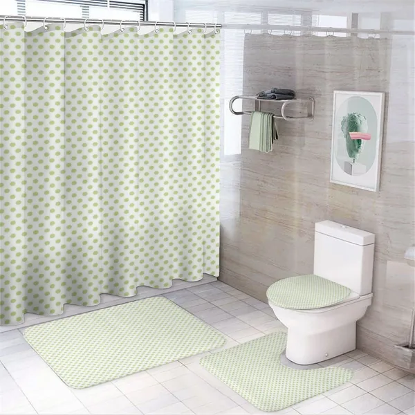 Vintage Retro Polka Dots on a shower curtain