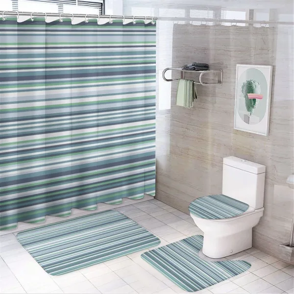 Abstract Narrow Band on a shower curtain
