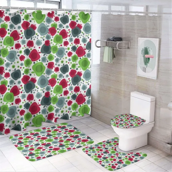 Abstract Natural Fruits on a shower curtain