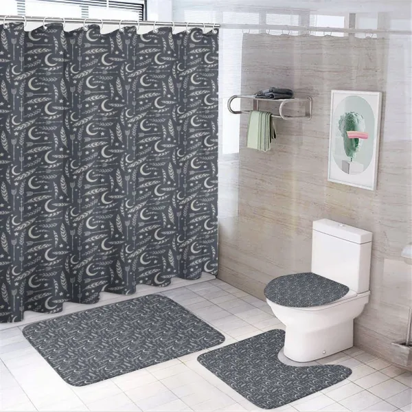 Arrows Stars Crescent Moon on a shower curtain