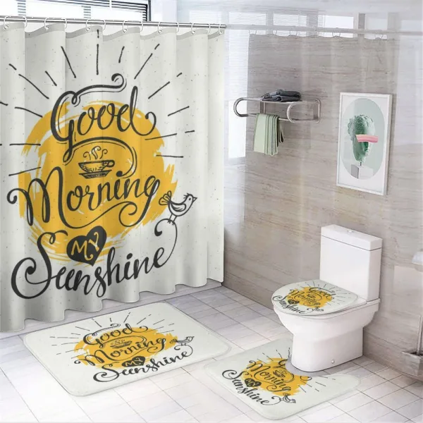 Birds and a Cup of Coffee on a shower curtain