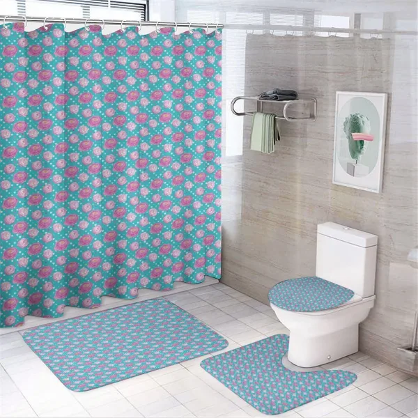 Blooming Peonies Romance on a shower curtain