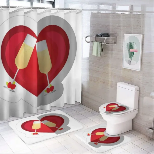 Champagne Glasses on a shower curtain