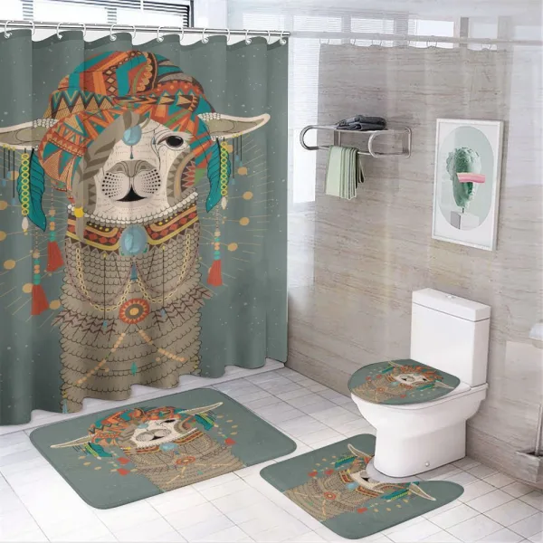 Clothing Alpaca on a shower curtain