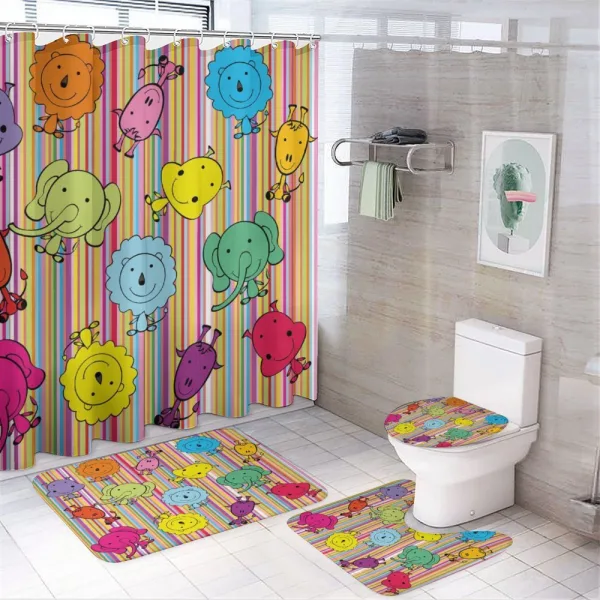 Colorful Jungle on a shower curtain
