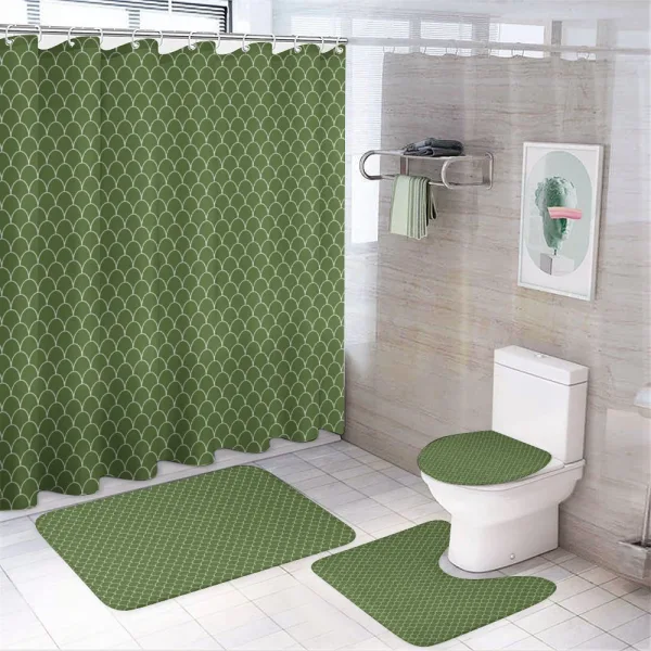 Geometric Wave Like Shape on a shower curtain