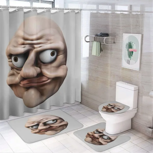 Grumpy Internet Troll on a shower curtain