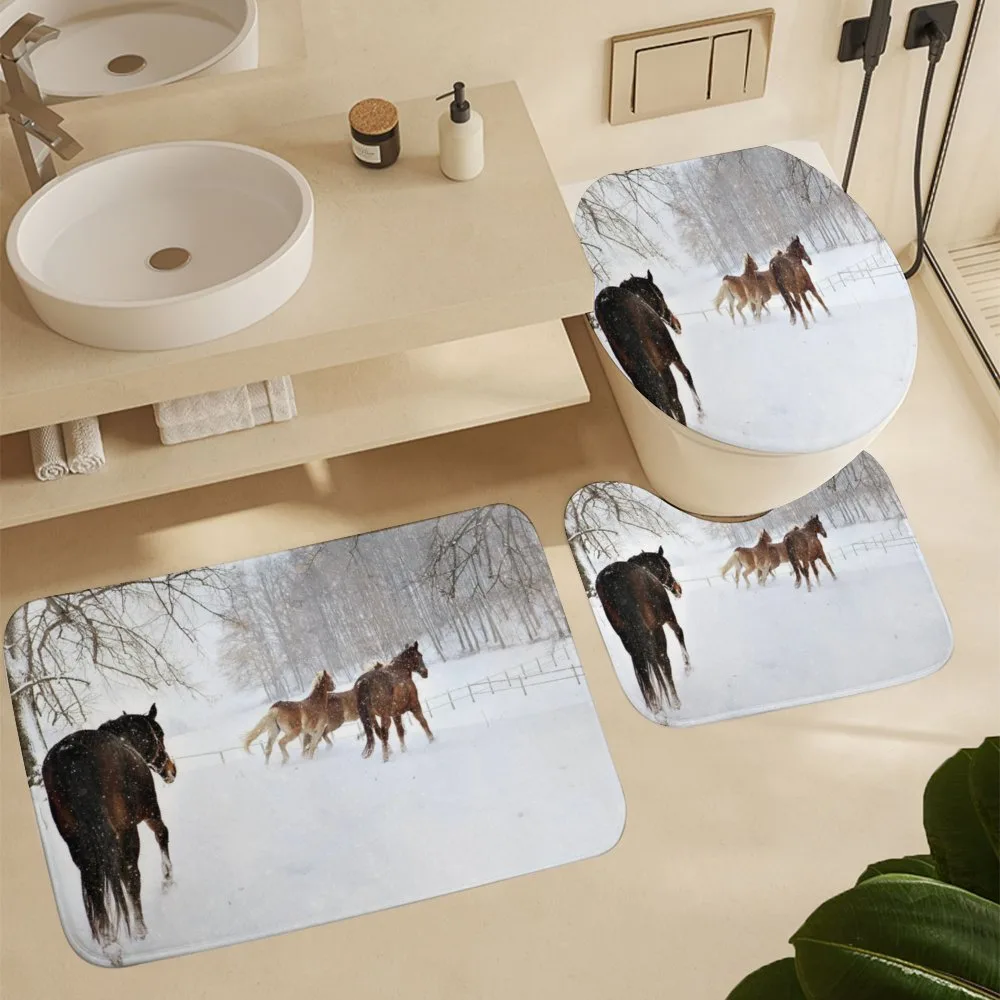 Horses in Snowy Forest — Detail 5