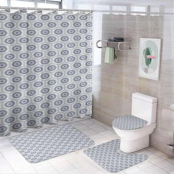 Kikko Pattern Asian on a shower curtain