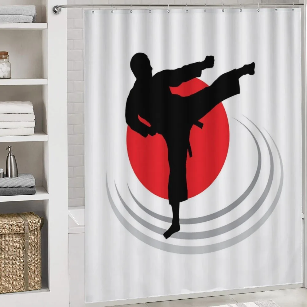 Man Karate Kick Silhouette — Detail 4