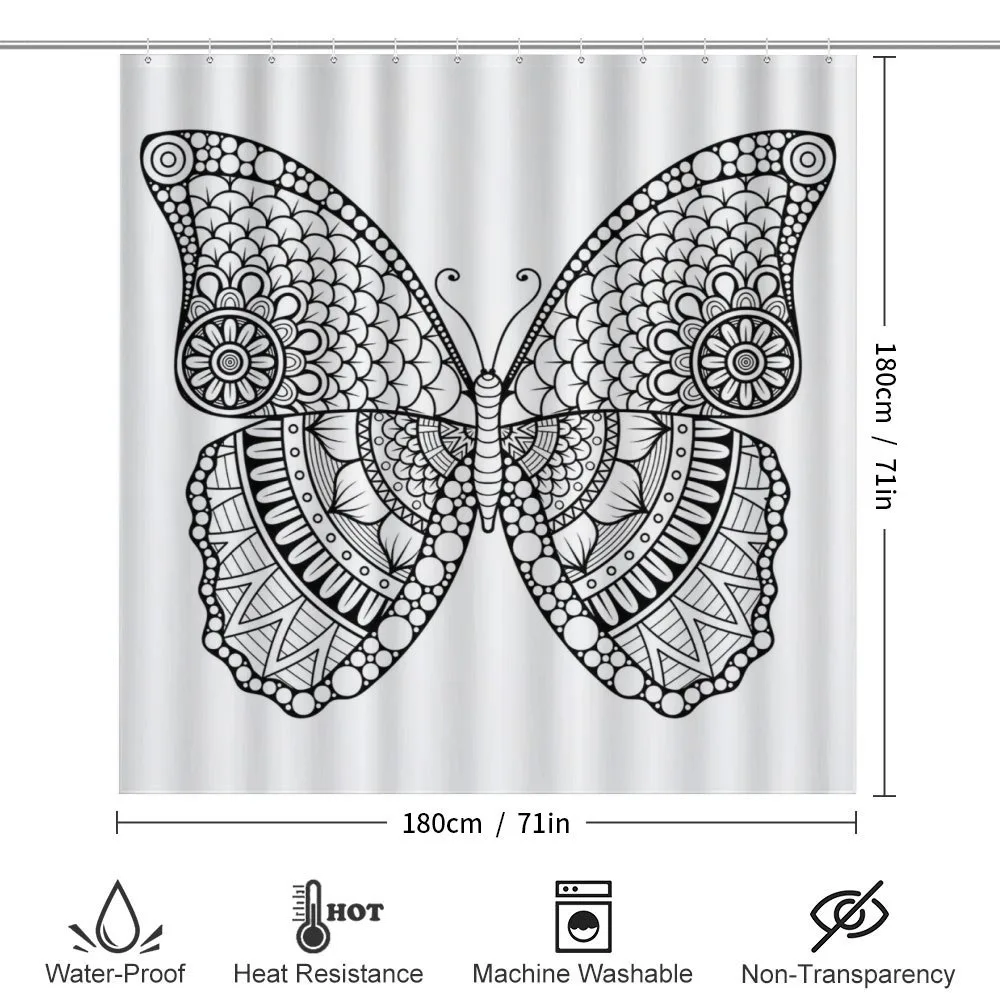 Monochrome Butterfly Graphic — Detail 2