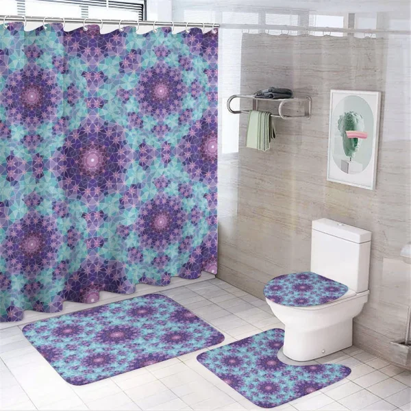 Mosaic Fractal on a shower curtain