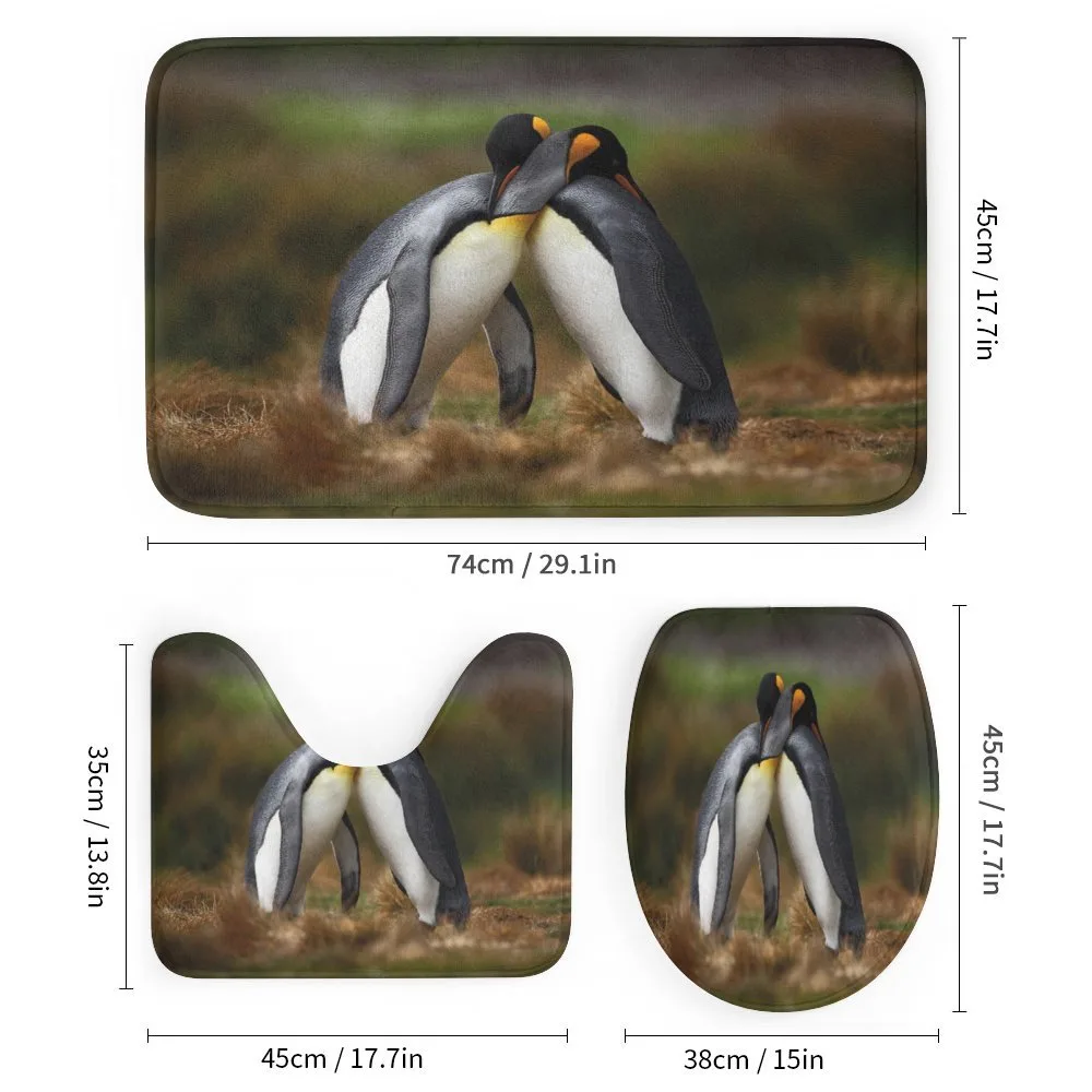 Penguin Couple Cuddling — Detail 1