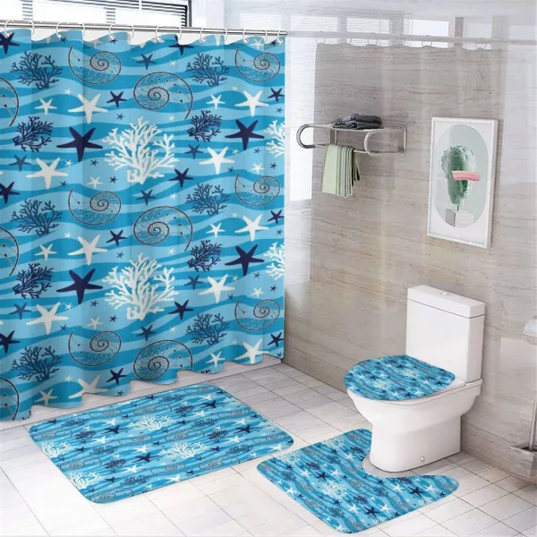 Seashells Marine Sea on a shower curtain