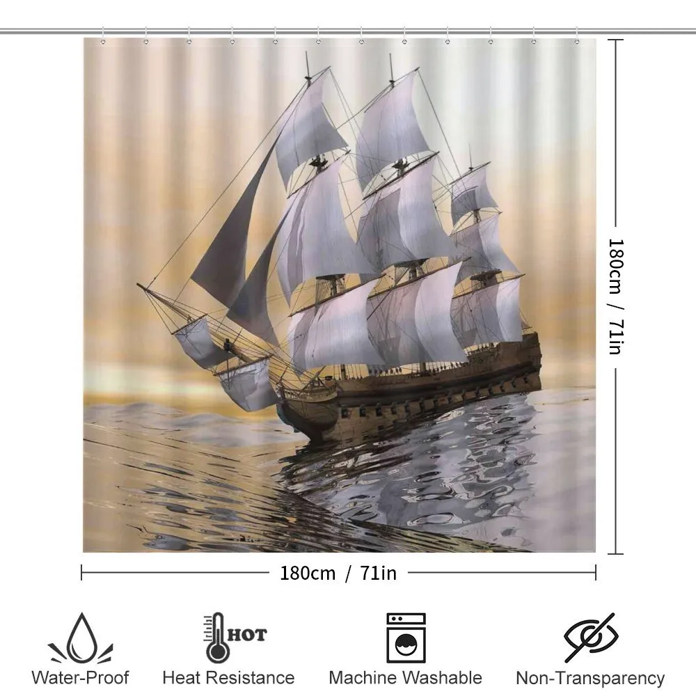 Ship Sailing on Ocean — Detail 2