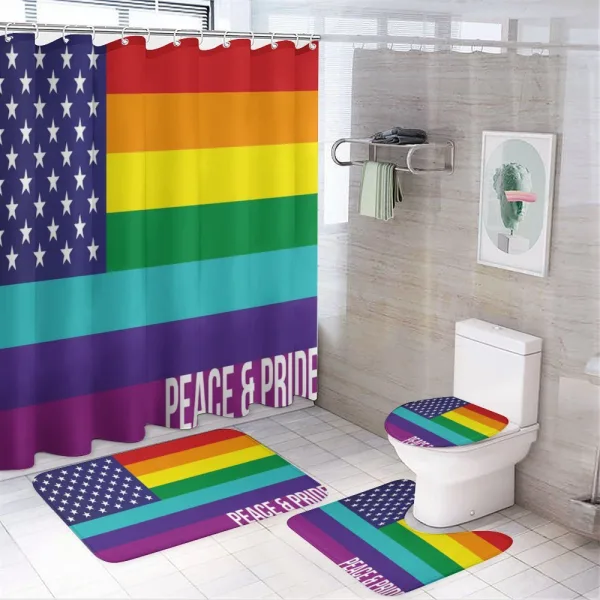 Stars Peace Pride on a shower curtain