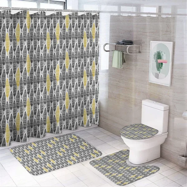Style Art Tribal on a shower curtain