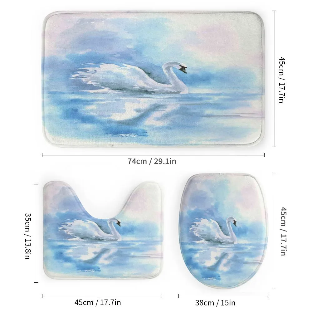 Swan in Hazy River Art — Detail 1