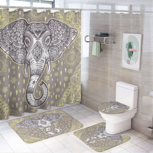 Tribal Sacred Icon on a shower curtain