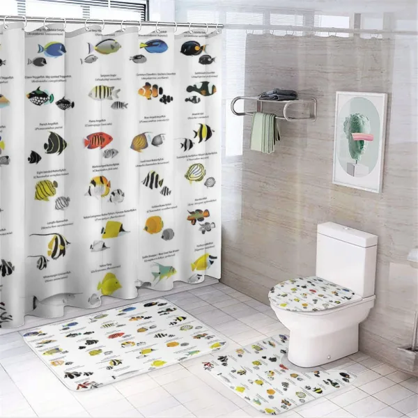 Underwater Aquatic Species on a shower curtain