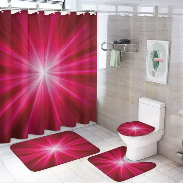 Vivid Burst Futuristic on a shower curtain