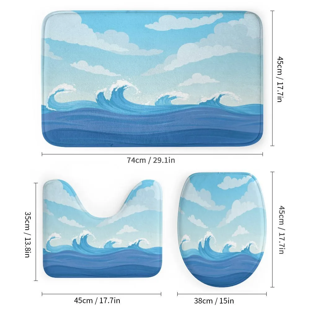 Blue Tones Ocean Illustration — Detail 1