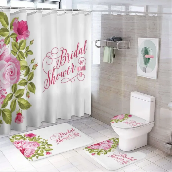 Bride Shabby Flowers on a shower curtain