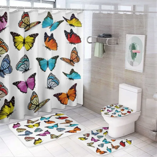 Butterflies Composition on a shower curtain