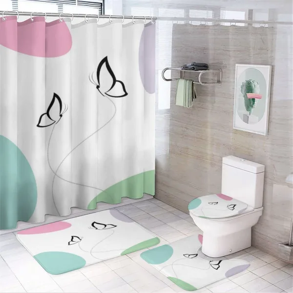 Cheerful Spring on a shower curtain