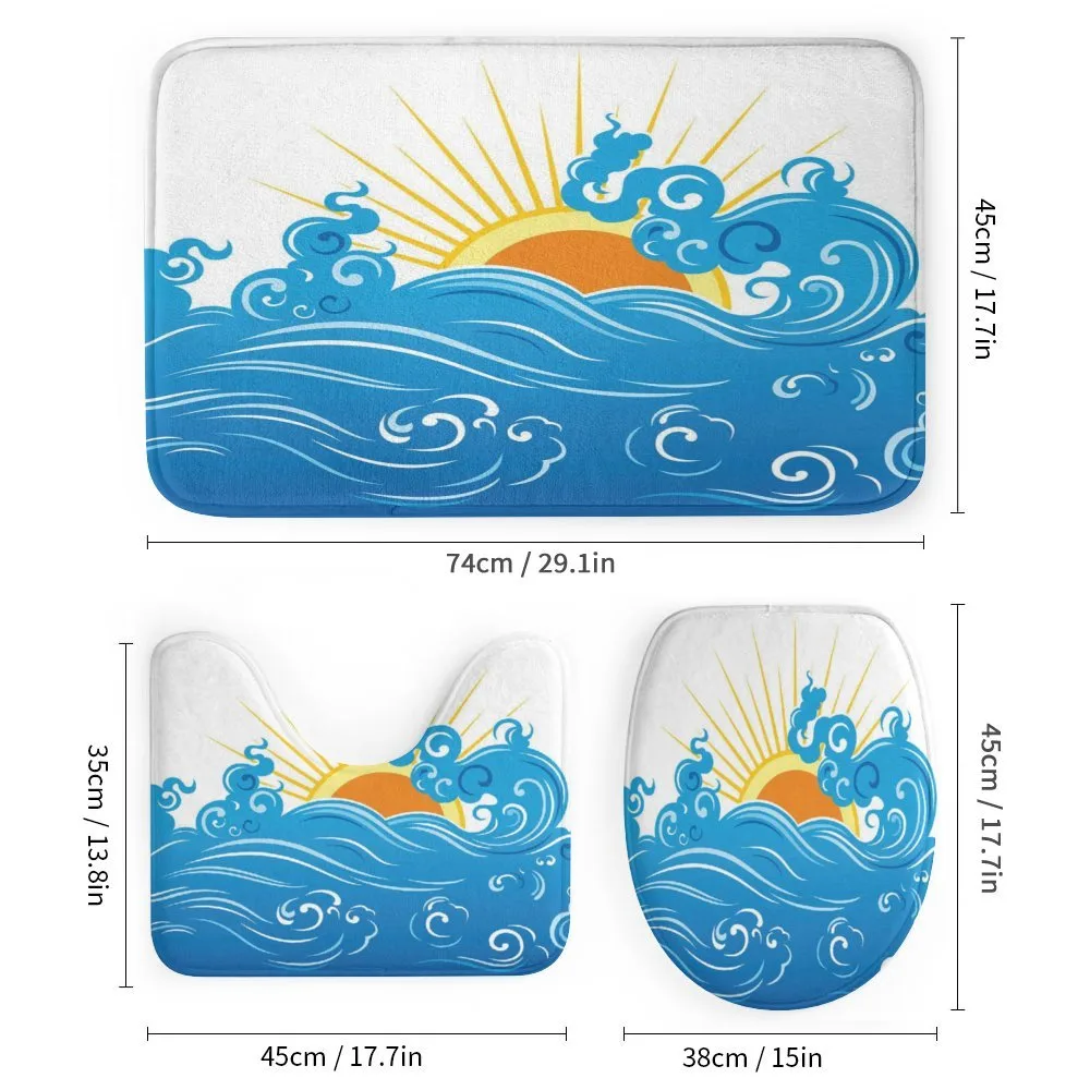 Curved Ocean Waves Sun — Detail 1