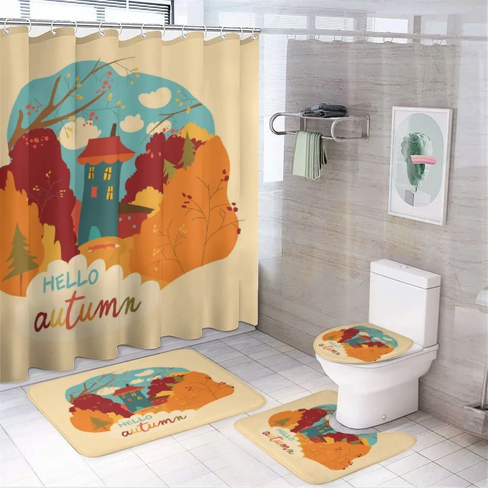 Fall Leaves Trees and House — Your design