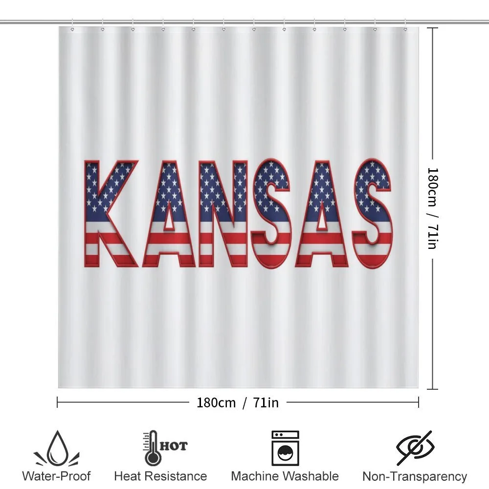 Kansas in Striped Lettering — Detail 2