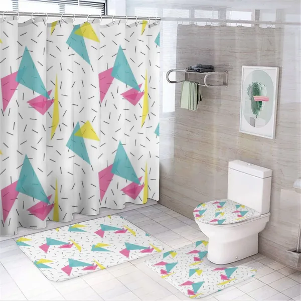 Memphis Style Forms on a shower curtain