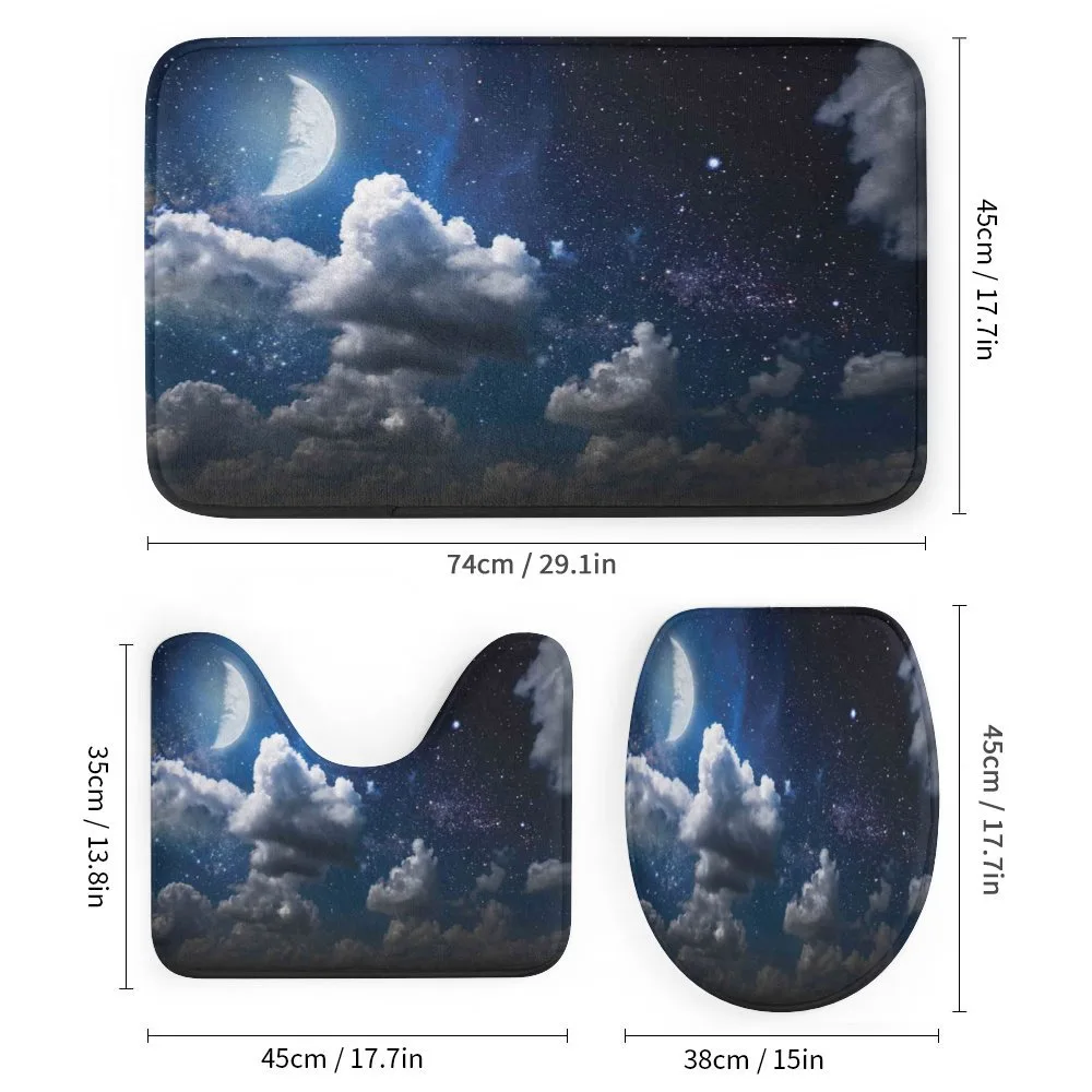 Moon Clouds Stars Night — Detail 1