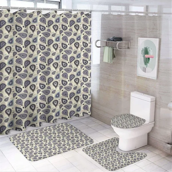 Moroccan Paisley Motif on a shower curtain