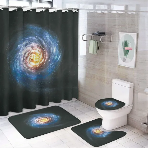Mysterious Space Road on a shower curtain