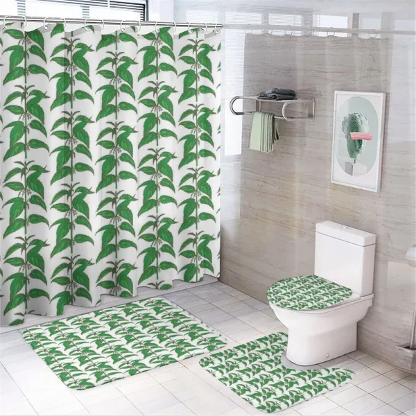 Nettle Branches on a shower curtain