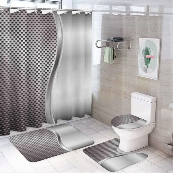 Square Shaped Grids on a shower curtain