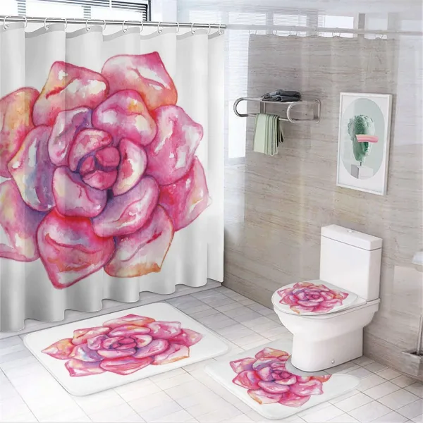 Tropical Mexican Flora on a shower curtain