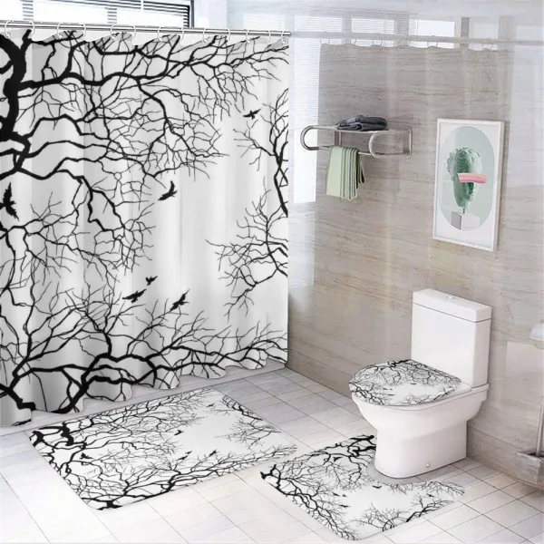 Twiggy Tree Branches on a shower curtain