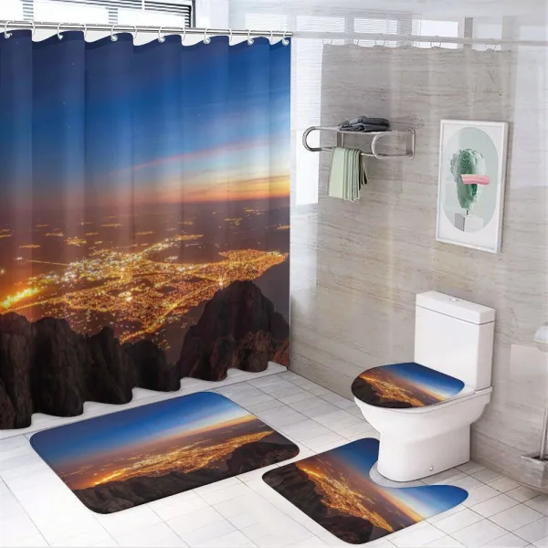 Twilight City on a shower curtain